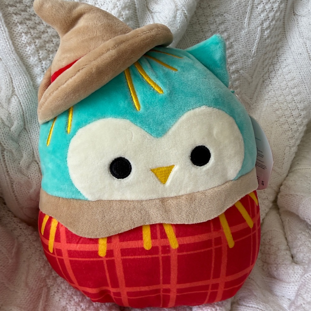 Winston the Owl as Scarecrow 8” Stuffed Plush